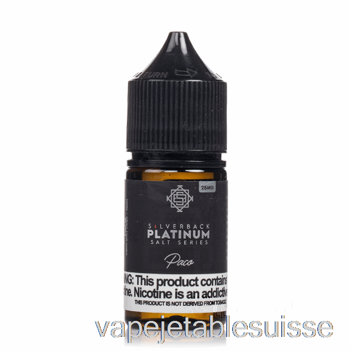 Vape Suisse Paco - Sels De La Série Silverback Platine - 30ml 25mg